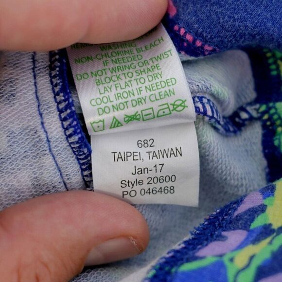 Lilly Pulitzer XS Pink Blue 1/4 Zip Jacket Cotton Spandex Long Sleeve‎ - Picture 7 of 7